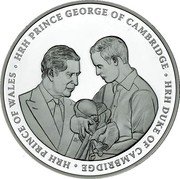 Cook Islands 25 Dollars (Birth of Prince George) HRM PRINCE OF WALES HRM PRINCE GEORGE OF CAMBRIDGE HRM DUKE OF CAMBRIDGE 7 coin reverse Cook Islands 25 Dollars (Birth of Prince George) HRM PRINCE OF WALES HRM PRINCE GEORGE OF CAMBRIDGE HRM DUKE OF CAMBRIDGE 7 coin reverse