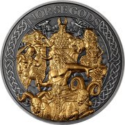 Cook Islands 25 Dollars (Charles III Norse Gods) NORSE GODS coin reverse