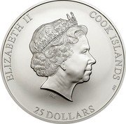 Cook Islands 25 Dollars Denali 6190 m - Alaska Range North America 2016 BU IRB ELIZABETH II COOK ISLANDS 25 DOLLARS coin obverse Cook Islands 25 Dollars Denali 6190 m - Alaska Range North America 2016 BU IRB ELIZABETH II COOK ISLANDS 25 DOLLARS coin obverse