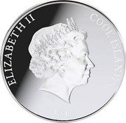 Cook Islands 25 Dollars (Mississippi Steamboat) ELIZABETH II COOK ISLANDS 2015 coin obverse Cook Islands 25 Dollars (Mississippi Steamboat) ELIZABETH II COOK ISLANDS 2015 coin obverse