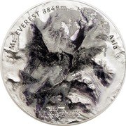 Cook Islands 25 Dollars (Mt. Everest) THE 7 SUMMITS 2017 MT. EVEREST 8848M HIMALAYAS ASIA coin reverse Cook Islands 25 Dollars (Mt. Everest) THE 7 SUMMITS 2017 MT. EVEREST 8848M HIMALAYAS ASIA coin reverse