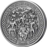 Cook Islands 25 Dollars (Norse Gods) NORSE GODS 2016 coin reverse Cook Islands 25 Dollars (Norse Gods) NORSE GODS 2016 coin reverse