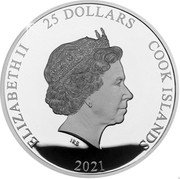 Cook Islands 25 Dollars (Princess Diana 60th Birth Anniversary) IRB ELIZABETH II 25 DOLLARS COOK ISLANDS 2021 coin obverse Cook Islands 25 Dollars (Princess Diana 60th Birth Anniversary) IRB ELIZABETH II 25 DOLLARS COOK ISLANDS 2021 coin obverse