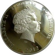 Cook Islands 25 Dollars (R.M.S. Titanic. Crossing the Atlantic) IRB ELIZABETH II 25 DOLLARS COOK ISLANDS 2012 coin obverse Cook Islands 25 Dollars (R.M.S. Titanic. Crossing the Atlantic) IRB ELIZABETH II 25 DOLLARS COOK ISLANDS 2012 coin obverse