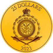 Niue 25 Dollars Shazam 2023 Proof 25 DOLLARS PUBLIC SEAL OF NIUE ATUA NIUE TUKULAGI 2023 coin obverse Niue 25 Dollars Shazam 2023 Proof 25 DOLLARS PUBLIC SEAL OF NIUE ATUA NIUE TUKULAGI 2023 coin obverse
