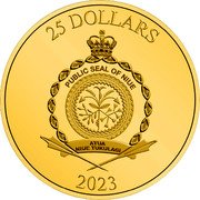 Niue 25 Dollars Spider-Man and Web 2023 Proof 25 DOLLARS PUBLIC SEAL OF NIUE ATUA NIUE TUKULAGI 2023 coin obverse Niue 25 Dollars Spider-Man and Web 2023 Proof 25 DOLLARS PUBLIC SEAL OF NIUE ATUA NIUE TUKULAGI 2023 coin obverse