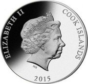 Cook Islands 25 Dollars (Year of the Goat) IRB ELIZABETH II COOK ISLANDS 2015 coin obverse Cook Islands 25 Dollars (Year of the Goat) IRB ELIZABETH II COOK ISLANDS 2015 coin obverse