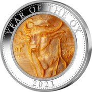 Cook Islands 25 Dollars (Year of the Ox) YEAR OF THE OX 2021 coin reverse Cook Islands 25 Dollars (Year of the Ox) YEAR OF THE OX 2021 coin reverse