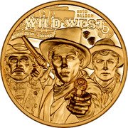 Cook Islands 250 Dollars (Charles III Wild West) NO 10 SALOON WILD WEST 45 CAL. DEAD MAN'S HAND coin reverse