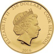 Cook Islands 250 Dollars Pope Francis 80th Birthday 2016 Proof-like IRB ELIZABETH II COOK ISLANDS 250 DOLLARS 2016 coin obverse Cook Islands 250 Dollars Pope Francis 80th Birthday 2016 Proof-like IRB ELIZABETH II COOK ISLANDS 250 DOLLARS 2016 coin obverse