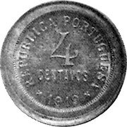 Portugal 4 Centavos (Liberty. Pattern) KM# Pn215 REPÚBLICA PORTUGUESA 4 CENTAVOS 1919 coin obverse Portugal 4 Centavos (Liberty. Pattern) KM# Pn215 REPÚBLICA PORTUGUESA 4 CENTAVOS 1919 coin obverse