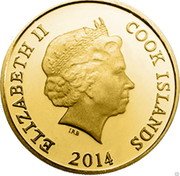 Cook Islands 4 Dollars Elizabeth II. Teddy Bear 2014 IRB ELIZABETH II COOK ISLANDS 2014 coin obverse Cook Islands 4 Dollars Elizabeth II. Teddy Bear 2014 IRB ELIZABETH II COOK ISLANDS 2014 coin obverse