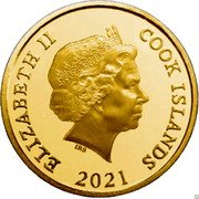 Cook Islands 4 Dollars Peter Rabbit 2021 IRB ELIZABETH II COOK ISLANDS 2021 coin obverse