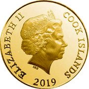 Cook Islands Four Dollars Phoenix 2019 IRB ELIZABETH II COOK ISLANDS 2019 coin obverse
