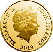 Cook Islands Four Dollars Year of the Pig 2019 IRB ELIZABETH II COOK ISLANDS 2019 coin obverse