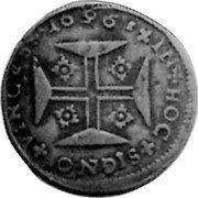 Portugal 4000 Reis (Pedro II. Pattern) KM# Pn11 IN HOC SIGNO VINCES 1696 coin reverse Portugal 4000 Reis (Pedro II. Pattern) KM# Pn11 IN HOC SIGNO VINCES 1696 coin reverse