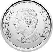 Canada 5 Cents (Beaver) CHARLES III D G REX SR coin obverse Canada 5 Cents (Beaver) CHARLES III D G REX SR coin obverse