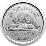 Canada 5 Cents (Beaver) 2023 5 CENTS CANADA KG coin reverse Canada 5 Cents (Beaver) 2023 5 CENTS CANADA KG coin reverse