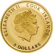 Cook Islands 5 Dollars (100th Anniversary of the end of the First World War) 5 DOLLARS COOK ISLANDS ELIZABETH II coin obverse Cook Islands 5 Dollars (100th Anniversary of the end of the First World War) 5 DOLLARS COOK ISLANDS ELIZABETH II coin obverse