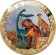 Cook Islands 5 Dollars (Age of the Dinosaur) EUOPLOCEPHALUS. AGE OF THE DINOSAUR coin reverse Cook Islands 5 Dollars (Age of the Dinosaur) EUOPLOCEPHALUS. AGE OF THE DINOSAUR coin reverse
