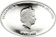 Cook Islands 5 Dollars (Christmas) 5 DOLLARS COOK ISLANDS ELIZABETH II coin obverse