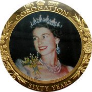 Cook Islands 5 Dollars Diamond Jubilee 2013 1953 2013 CORONATION SIXTY YEARS coin reverse Cook Islands 5 Dollars Diamond Jubilee 2013 1953 2013 CORONATION SIXTY YEARS coin reverse
