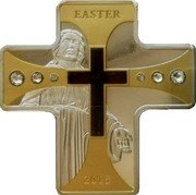 Cook Islands 5 Dollars Easter. Cross 2013 Proof EASTER 2013 coin reverse