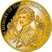 Cook Islands 5 Dollars In Memory of Diana Princess of Wales 2017 Proof 1961 1997 IN MEMORY OF DIANA PRINCESS OF WALES coin reverse Cook Islands 5 Dollars In Memory of Diana Princess of Wales 2017 Proof 1961 1997 IN MEMORY OF DIANA PRINCESS OF WALES coin reverse