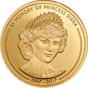 Cook Islands 5 Dollars (In Memory of Princess Diana) 1997 - 2017 IN MEMORY OF PRINCESS DIANA coin reverse Cook Islands 5 Dollars (In Memory of Princess Diana) 1997 - 2017 IN MEMORY OF PRINCESS DIANA coin reverse