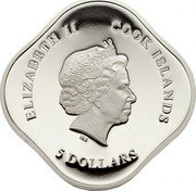 Cook Islands 5 Dollars Meeting of the Popes 2014 Proof 5 DOLLARS COOK ISLANDS ELIZABETH II coin obverse