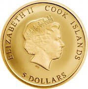 Cook Islands 5 Dollars (Prince Harry and Meghan Markle) 5 DOLLARS COOK ISLANDS ELIZABETH II coin obverse Cook Islands 5 Dollars (Prince Harry and Meghan Markle) 5 DOLLARS COOK ISLANDS ELIZABETH II coin obverse
