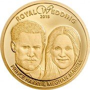 Cook Islands 5 Dollars (Prince Harry and Meghan Markle) 2018 PRINCE HARRY & MEGHAN MARKLE ROYAL WEDDING coin reverse Cook Islands 5 Dollars (Prince Harry and Meghan Markle) 2018 PRINCE HARRY & MEGHAN MARKLE ROYAL WEDDING coin reverse
