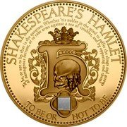 Cook Islands 5 Dollars (William Shakespeare Hamlet) SHAKESPEARE'S HAMLET TO BE OR NOT TO BE coin reverse Cook Islands 5 Dollars (William Shakespeare Hamlet) SHAKESPEARE'S HAMLET TO BE OR NOT TO BE coin reverse