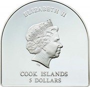 Cook Islands 5 Dollars World Meeting of Families 2012 Proof 5 DOLLARS COOK ISLANDS ELIZABETH II coin obverse Cook Islands 5 Dollars World Meeting of Families 2012 Proof 5 DOLLARS COOK ISLANDS ELIZABETH II coin obverse