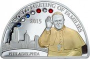 Cook Islands 5 Dollars (World Meeting of Families) 2015 7TH WORLD MEETING OF FAMILIES PHILADELPHIA coin reverse
