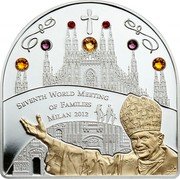 Cook Islands 5 Dollars World Meeting of Families 2012 Proof MILAN SEVENTH WORLD MEETING OF FAMILIES coin reverse Cook Islands 5 Dollars World Meeting of Families 2012 Proof MILAN SEVENTH WORLD MEETING OF FAMILIES coin reverse