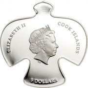 Cook Islands 5 Dollars (World Peace Day) 5 DOLLARS COOK ISLANDS ELIZABETH II coin obverse