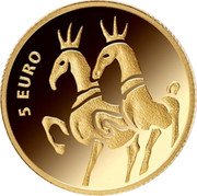 Latvia 5 Euro (The Golden Horses) 5 EURO coin reverse Latvia 5 Euro (The Golden Horses) 5 EURO coin reverse