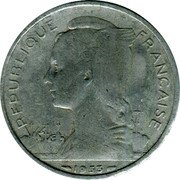 France 5 Francs (Glorioso Islands Coinage) REPUBLIQUE FRANÇAISE L.BAZOR G.B. 1953 coin obverse