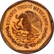 Mexico 5 Pesos (Quetzalcoatl Pattern) ESTADOS UNIDOS MEXICANOS coin obverse