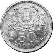 Portugal 50 Centavos (Liberty. Pattern) KM# Pn223 50 CENTAVOS coin reverse Portugal 50 Centavos (Liberty. Pattern) KM# Pn223 50 CENTAVOS coin reverse