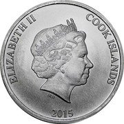 Cook Islands 50 Cents Bounty 2015 BU IRB ELIZABETH II COOK ISLANDS 2015 coin obverse