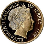 UK Fifty Pence Diamond Jubilee. Late Bust 2011  ELIZABETH II BAILIWICK OF JERSEY IRB 2011 coin obverse UK Fifty Pence Diamond Jubilee. Late Bust 2011  ELIZABETH II BAILIWICK OF JERSEY IRB 2011 coin obverse