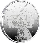 Samoa Five Dollars Disney's 100th Anniversary. Star Wars 2023 STAR WARS™ DISNEY 100 100 YEARS OF WONDER ©™LUCASFILMS LTD 1 OZ 9999 FINE SILVER coin reverse Samoa Five Dollars Disney's 100th Anniversary. Star Wars 2023 STAR WARS™ DISNEY 100 100 YEARS OF WONDER ©™LUCASFILMS LTD 1 OZ 9999 FINE SILVER coin reverse