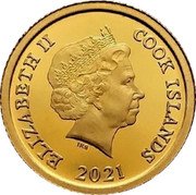 Cook Islands Four Dollars (Mermaid) IRB ELIZABETH II COOK ISLANDS 2021 coin obverse