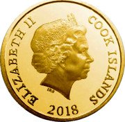 Cook Islands Four Dollars Unicorn 2018 IRB ELIZABETH II COOK ISLANDS 2018 coin obverse Cook Islands Four Dollars Unicorn 2018 IRB ELIZABETH II COOK ISLANDS 2018 coin obverse