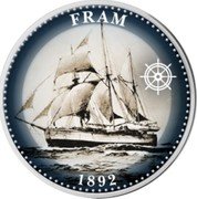 Cook Islands Half Dollar (Fram) FRAM 1892 coin reverse