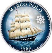 Cook Islands Half Dollar Marco Polo 2015 BU MARCO POLO 1859 coin reverse