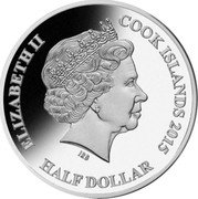 Cook Islands Half Dollar (Pamir) 2015 COOK ISLANDS ELIZABETH II HALF DOLLAR coin obverse