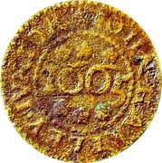 UK Halfpenny Buckinghamshire Buckingham. John Hartley Junior 1665  IOHN HARTLEY IVNIOR 1665 coin obverse UK Halfpenny Buckinghamshire Buckingham. John Hartley Junior 1665  IOHN HARTLEY IVNIOR 1665 coin obverse
